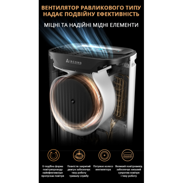 Aircond D-12L: Эффективный осушитель воздуха, 12 л/сутки